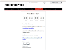 Tablet Screenshot of dailyprofithunter.com